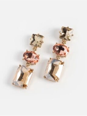 Allie Statement earrings in amber